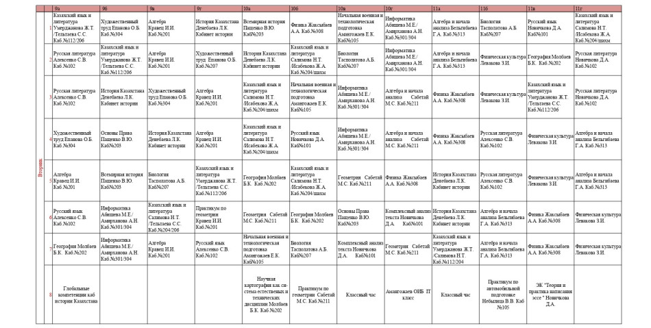 Расписание 2025-2026 учебный год